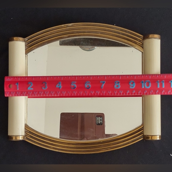 Art Deco 1930s Mirrored Brass and Lacquered Wood Tray - Picture 9 of 11